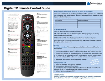 Digital TV Remote Control Guide thumb
